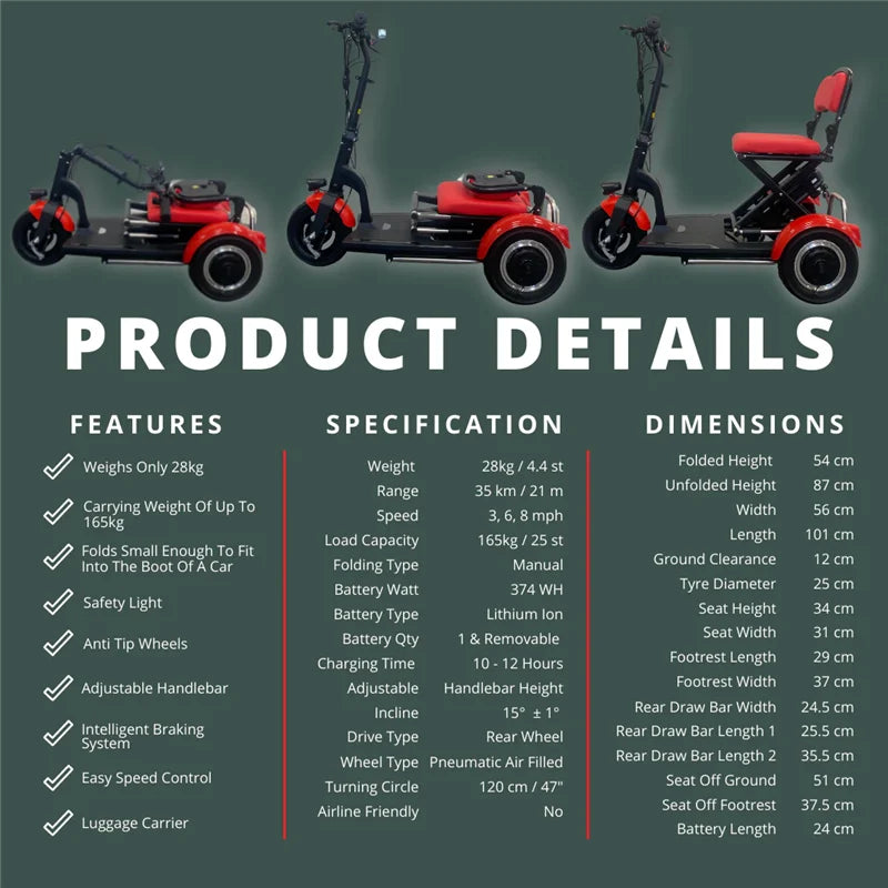 48V 600W Senior Electric Scooter