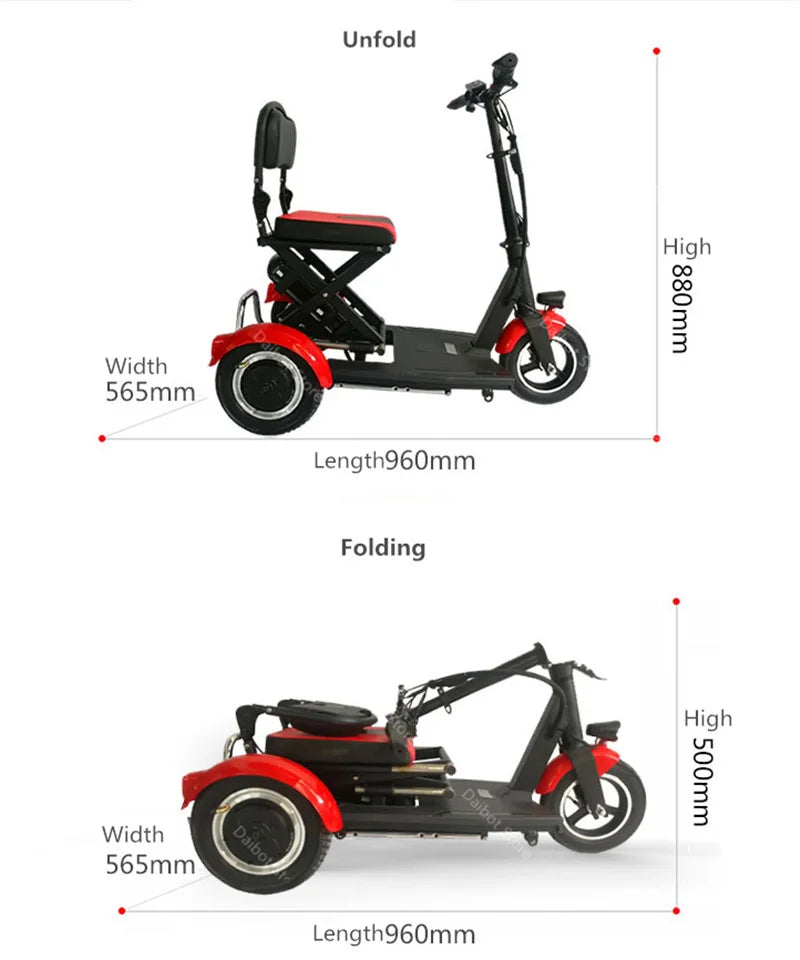 48V 600W Senior Electric Scooter