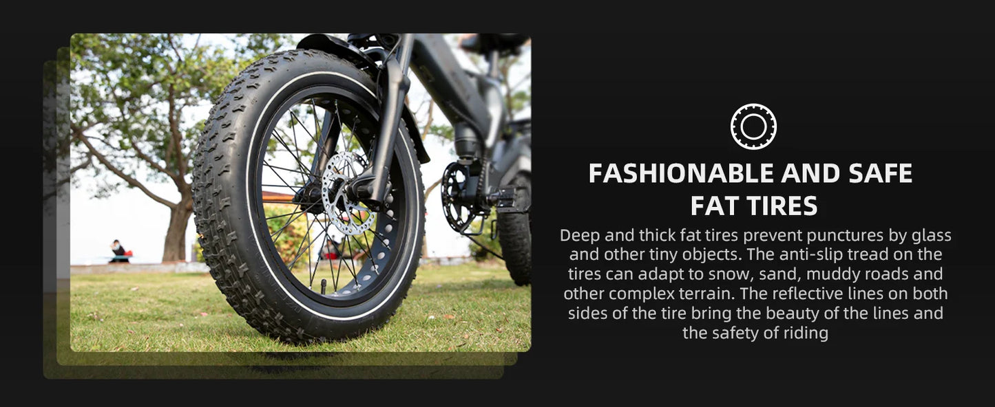 48v 1000w Fat Tire Electric Bike