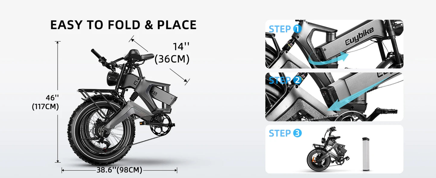 48v 1000w Fat Tire Electric Bike