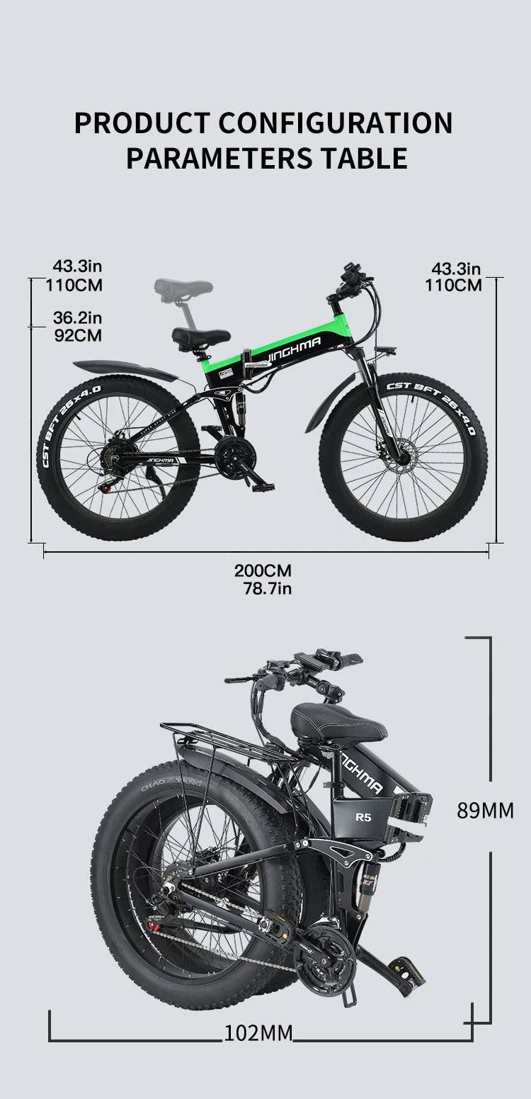 1000W Electric Bicycle 26 Inch